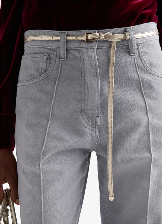 Prada Riem van lamsleer met metallic finish - voorkant 2 goud