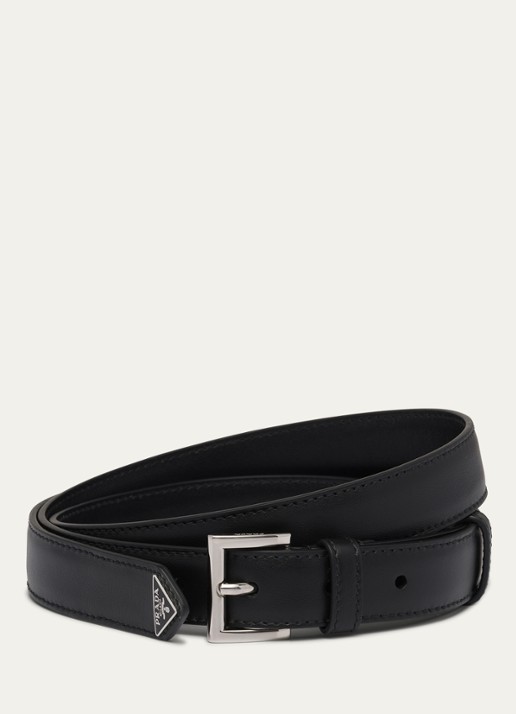 Prada Riem van leer - voorkant zwart