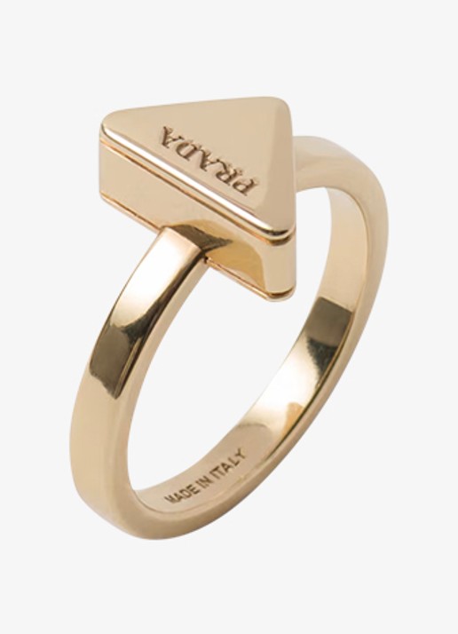 Prada Ring met logo - achterkant 2 goud