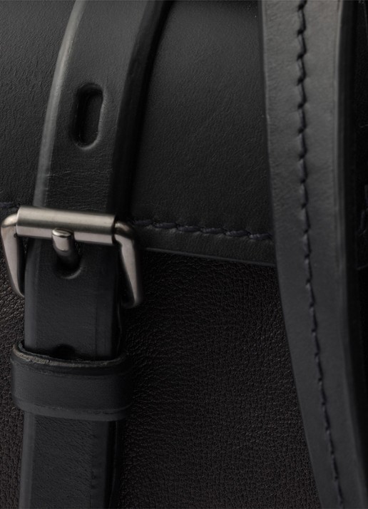 Prada Route Large schoudertas van leer - detail 4 zwart