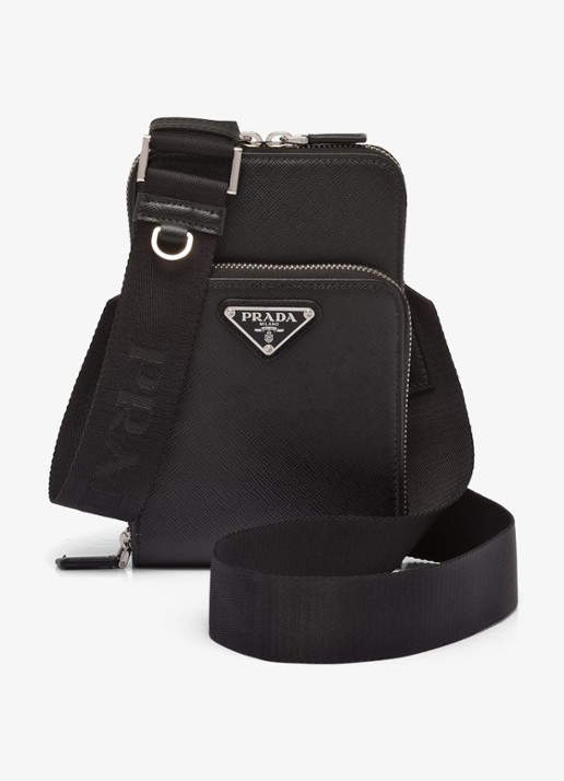 Prada Saffiano crossbody telefoonhoes van leer