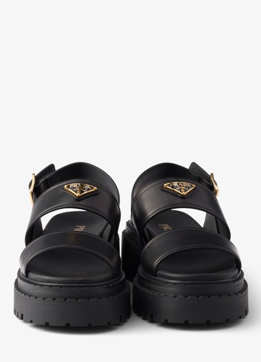 Prada Sandaal van kalfsleer - detail 4 zwart