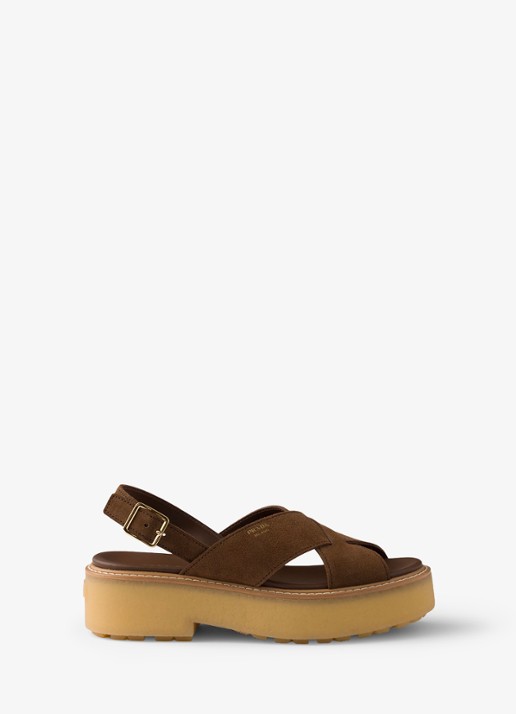 Prada Sandalette van suède
