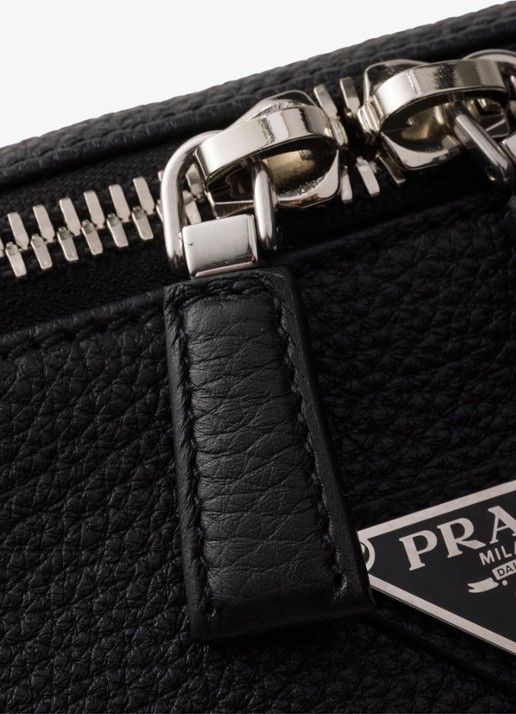 Prada Schoudertas van kalfsleer - detail 5 zwart
