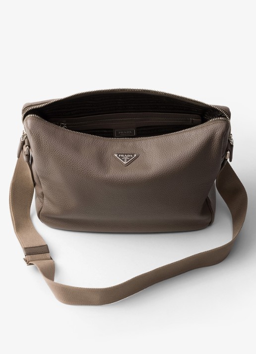 Prada Schoudertas van kalfsleer - detail 3 taupe