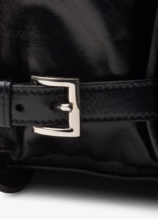 Prada Schoudertas van kalfsleer - detail 4 zwart