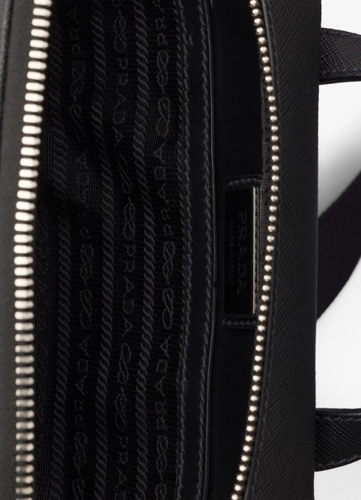 Prada Schoudertas van kalfsleer - detail 3 zwart