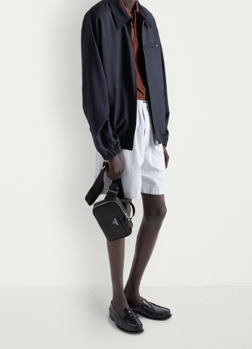 Prada Schoudertas van kalfsleer - detail 4 zwart