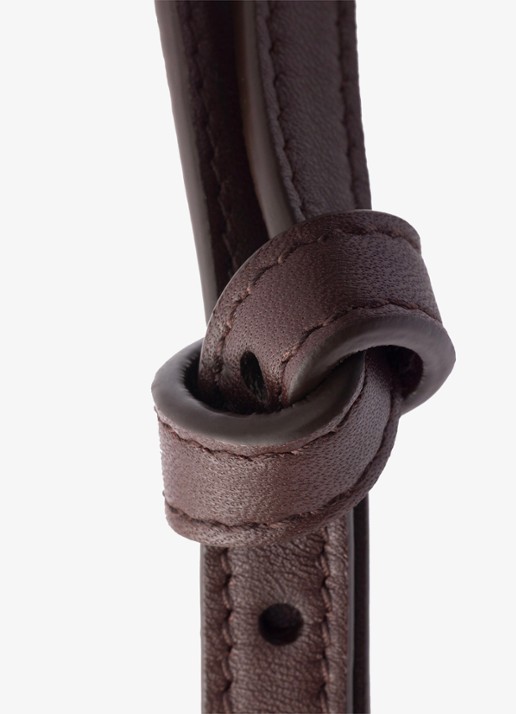 Prada Schoudertas van lamsleer - detail 3 donkerbruin