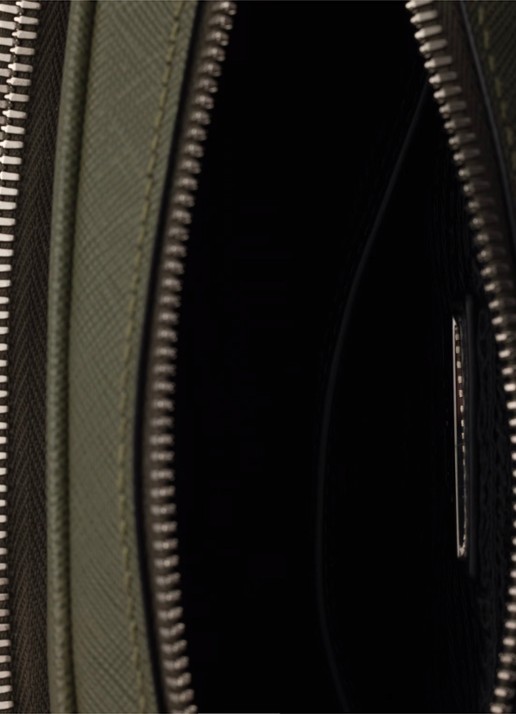 Prada Schoudertas van leer met afneembare schouderriem - detail 5 groen