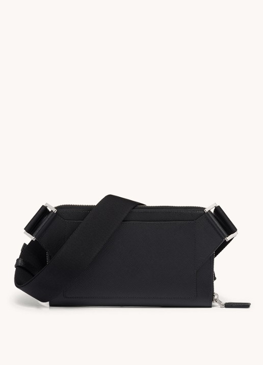 Prada Schoudertas van leer - detail 4 zwart