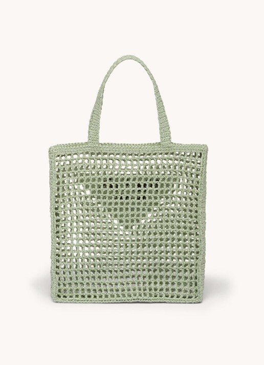 Prada Shopper van raffia - detail 4 mint