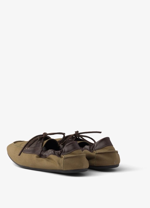 Prada Shuffle bootschoen met kalfsleren details - achterkant 3 groen