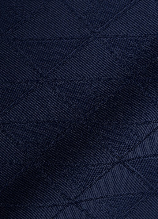 Prada Sjaal in zijdeblend met jacquard dessin 140 x 140 cm - voorkant 2 donkerblauw