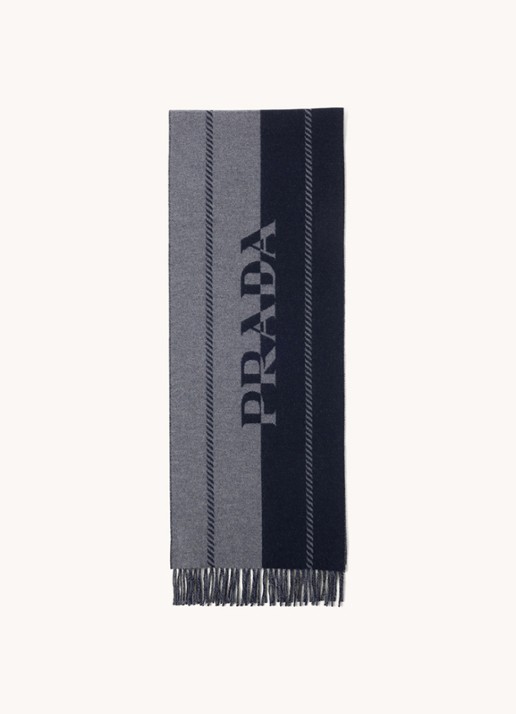 Prada Sjaal van wol met logo 178 x 35 cm