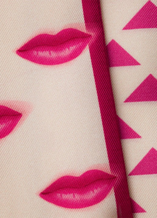 Prada Sjaal van zijde 85 x 6 cm - voorkant 2 roze