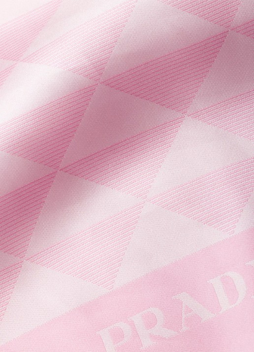 Prada Sjaal van zijde met print 130 x 60 cm - detail 3 roze