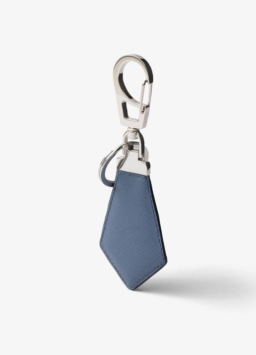 Prada Sleutelhanger van kalfsleer - voorkant 2 donkerblauw