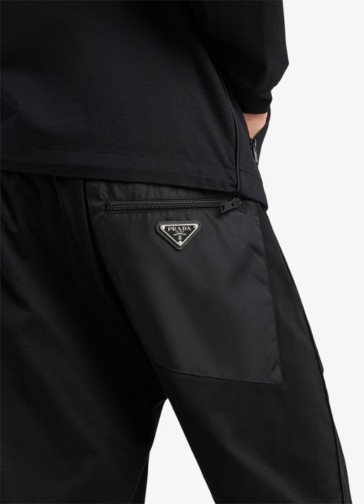 Prada Slim fit broek met ritszakken - detail 5 zwart