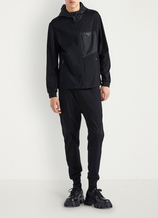 Prada Slim fit broek met ritszakken - voorkant 2 zwart