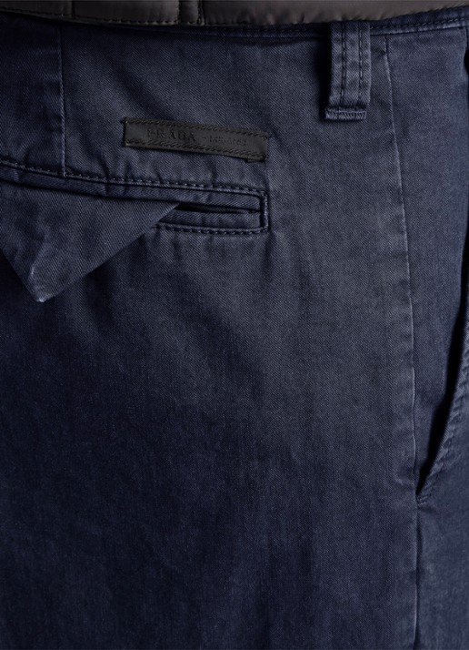 Prada Slim fit chino met steekzakken - detail 5 donkerblauw