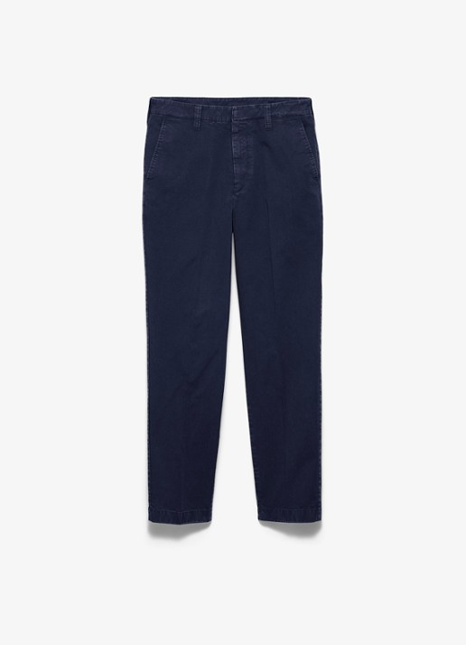Prada Slim fit chino met steekzakken - voorkant 2 donkerblauw