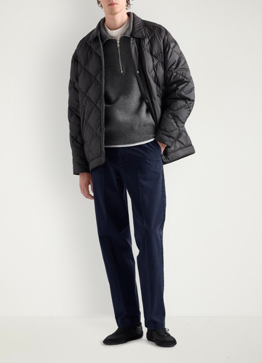 Prada Slim fit chino met steekzakken - voorkant 3 donkerblauw