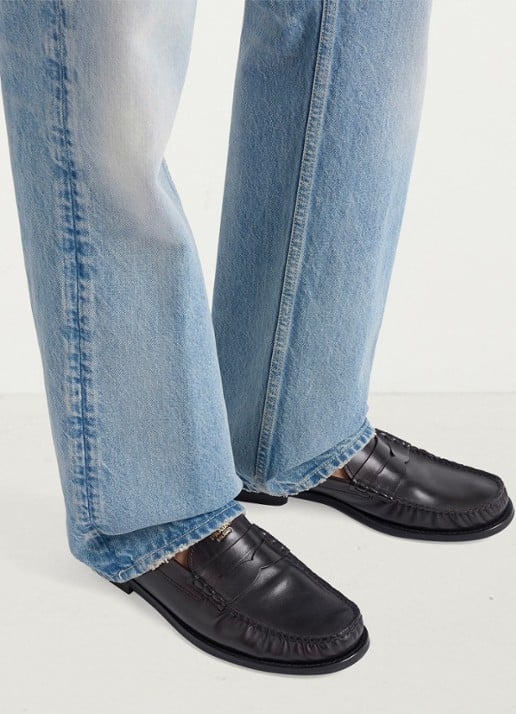 Prada Slim fit jeans met verwassen afwerking - detail 4 indigo