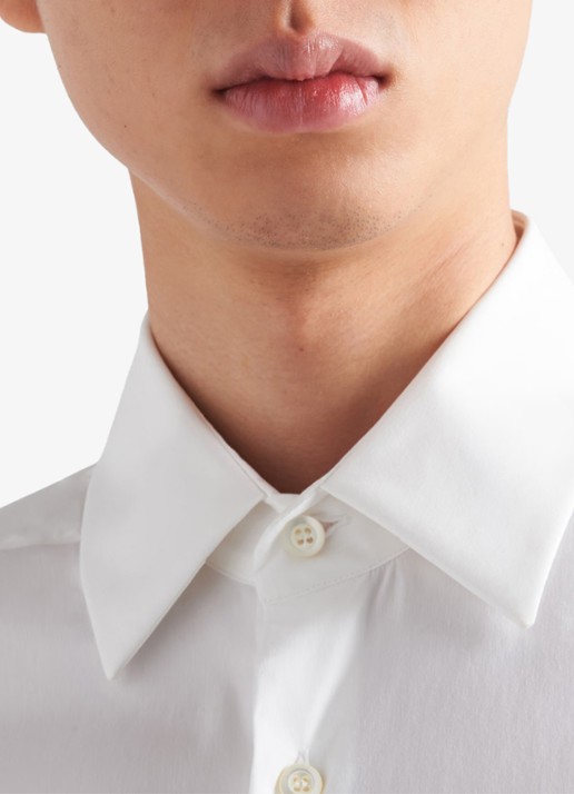 Prada Slim fit overhemd van katoen - detail 4 wit