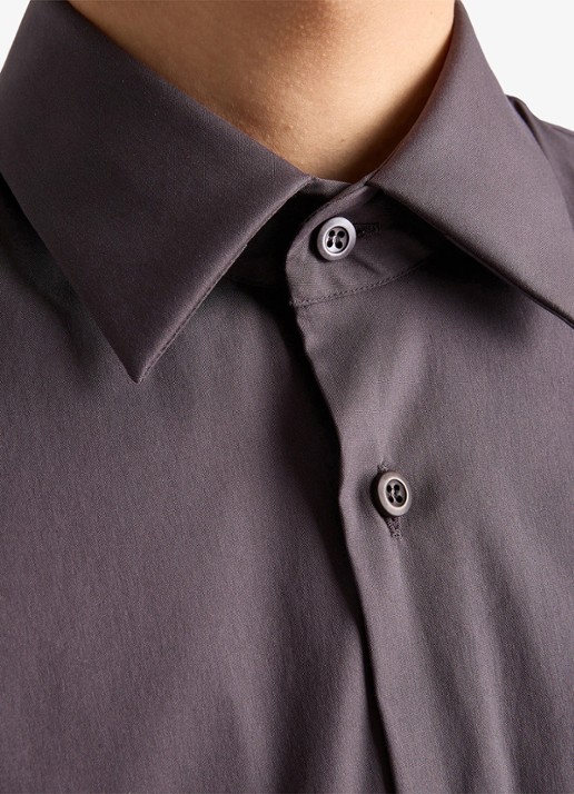 Prada Slim fit overhemd van katoen - detail 3 grijs
