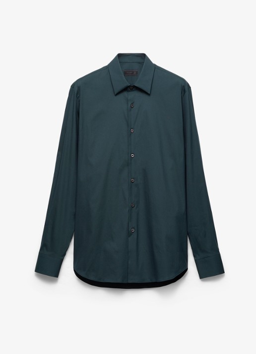 Prada Slim fit overhemd van katoen - voorkant groen