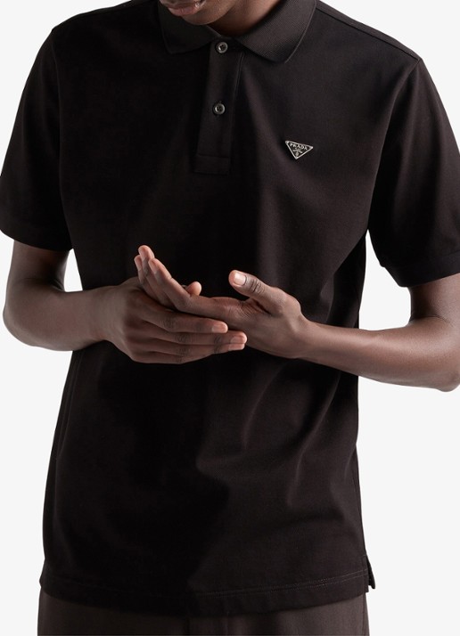 Prada Slim fit polo van piqué katoen met logo