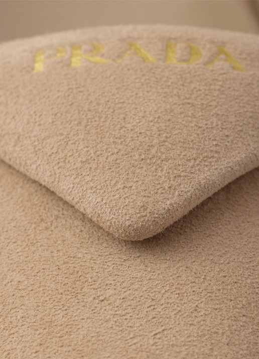 Prada Slingback van geitensuède - detail 3 beige