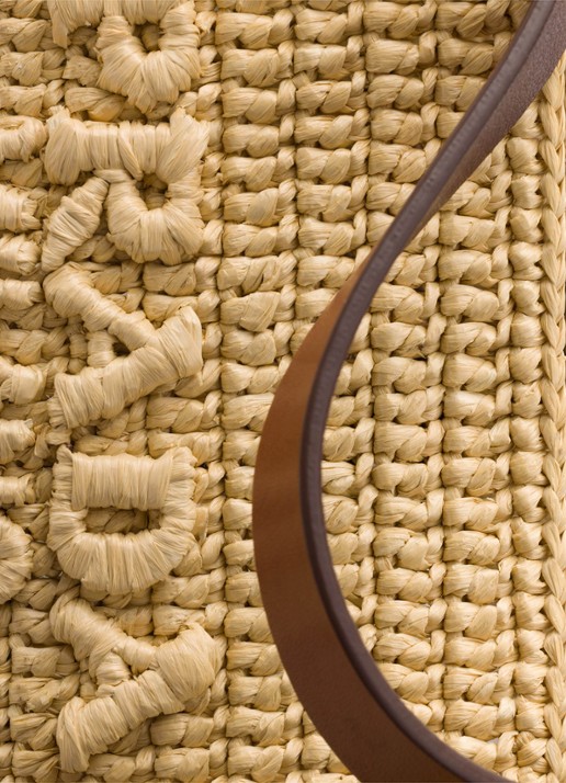 Prada Small crossbodytas van crochet met logo - detail 5 beige