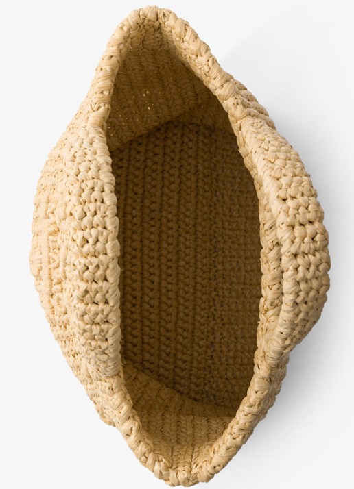 Prada Small handtas van crochet met logo - detail 4 lichtbruin