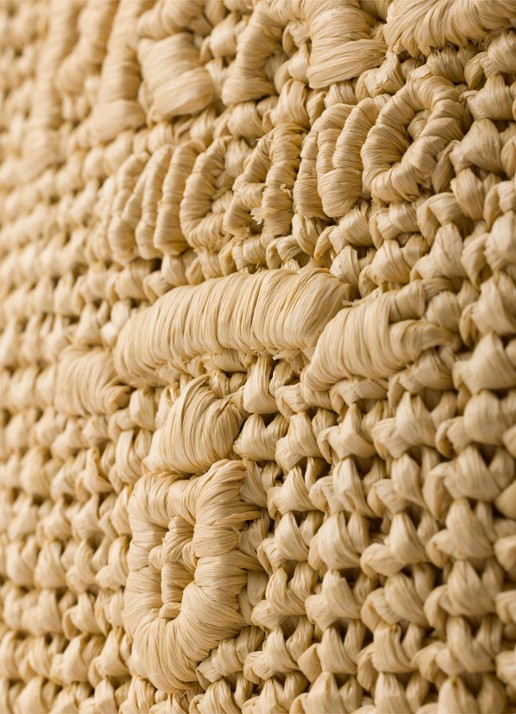 Prada Small handtas van crochet met logo - detail 5 lichtbruin