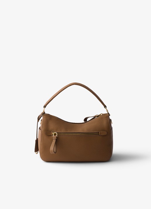 Prada Small handtas van kalfsleer - achterkant bruin