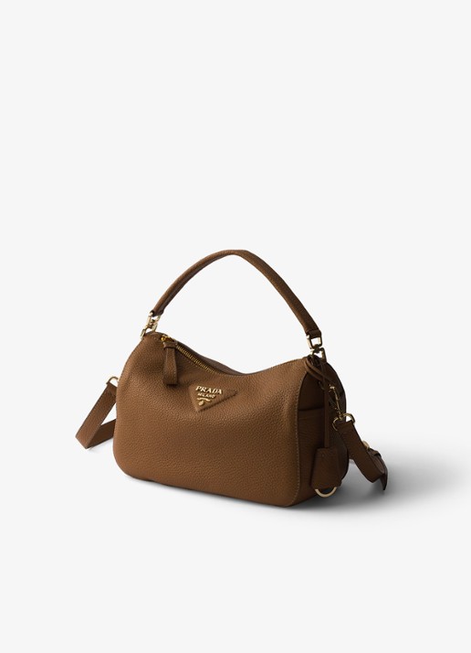 Prada Small handtas van kalfsleer - voorkant 3 bruin