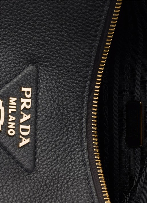 Prada Small handtas van kalfsleer - detail 6 zwart