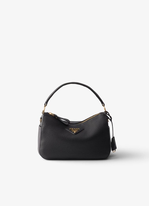 Prada Small handtas van kalfsleer - voorkant zwart