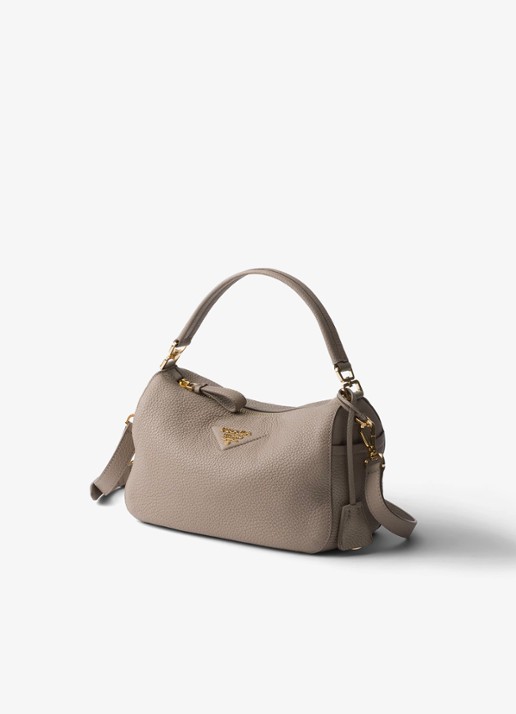 Prada Small handtas van kalfsleer - voorkant 2 taupe