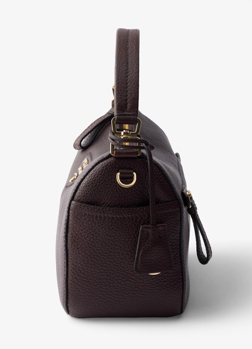 Prada Small handtas van kalfsleer - detail 4 donkerbruin