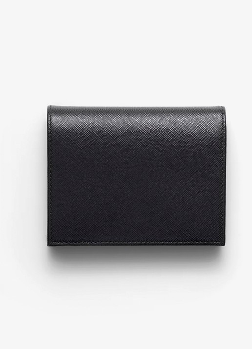 Prada Small portemonnee van kalfsleer  - achterkant 4 diepzwart