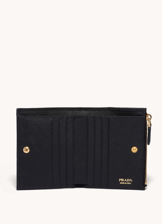 Prada Small portemonnee van kalfsleer - detail 3 diepzwart
