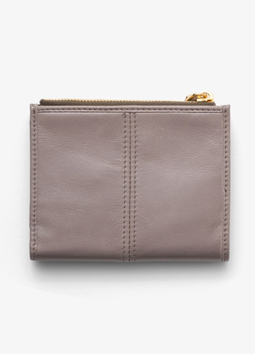 Prada Small portemonnee van kalfsleer - achterkant 2 taupe