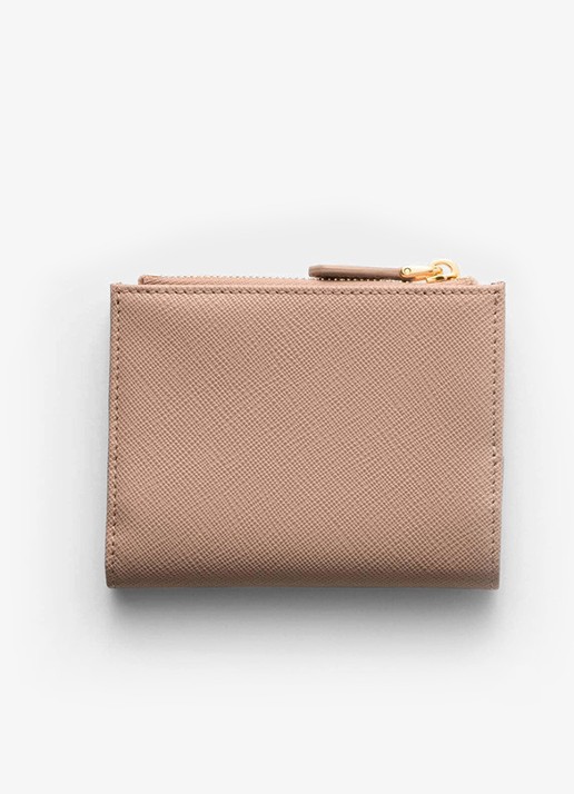 Prada Small portemonnee van kalfsleer - achterkant 4 beige