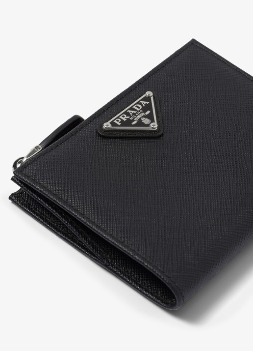 Prada Small portemonnee van kalfsleer - detail 5 diepzwart