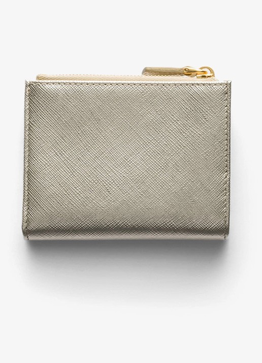Prada Small portemonnee van kalfsleer - achterkant 4 goud