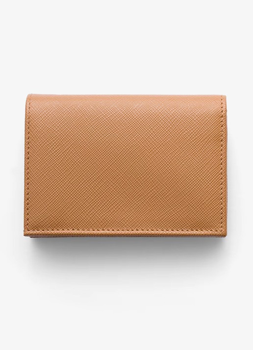 Prada Small portemonnee van kalfsleer - achterkant 4 camel