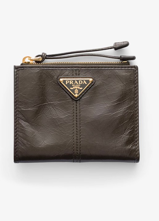 Prada Small portemonnee van kalfsleer - voorkant 3 groen